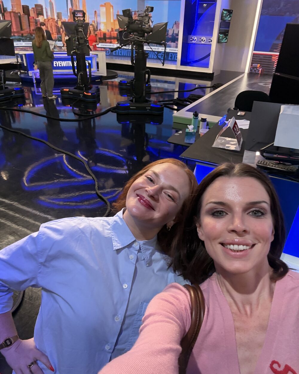 Rosebuds team behind the scenes at the ABC7 studio